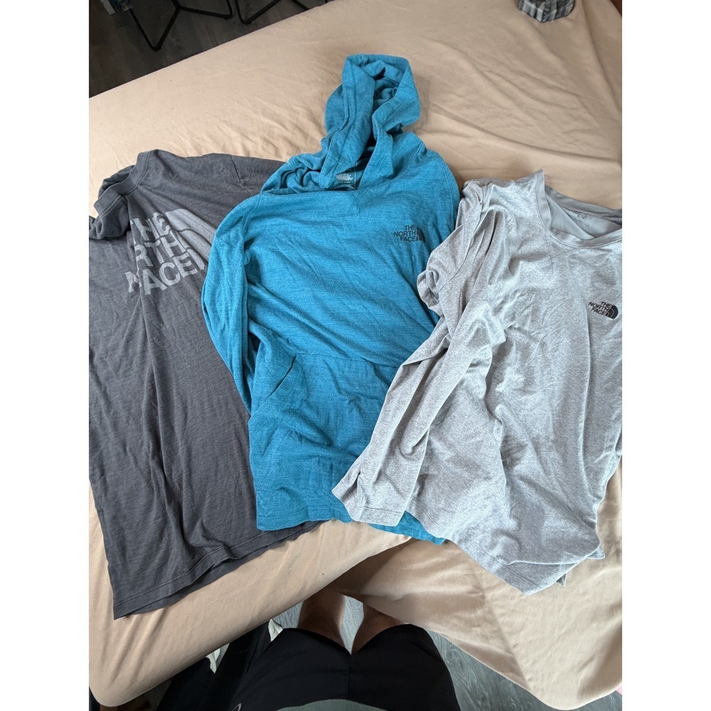 Lot of 3 North Face Athletic Dri-Wicking Shirts Men's XL Turquoise Gray